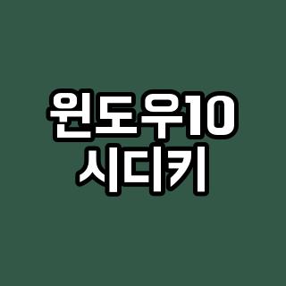 윈도우10 시디키