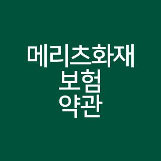 메리츠화재 보험 약관